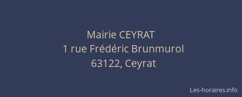 Mairie CEYRAT