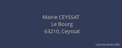 Mairie CEYSSAT
