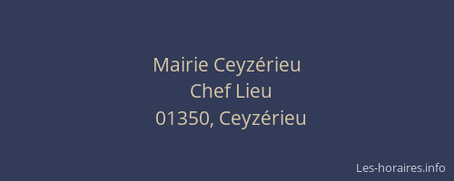Mairie Ceyzérieu