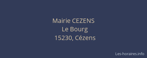 Mairie CEZENS