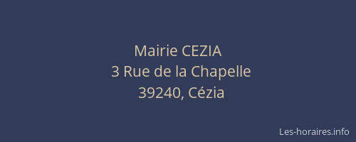 Mairie CEZIA
