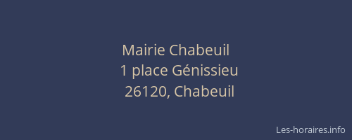 Mairie Chabeuil