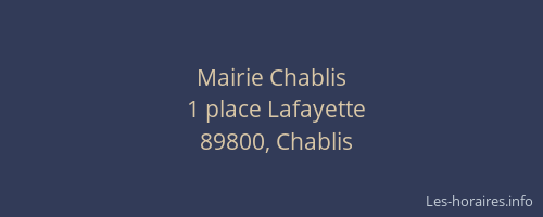 Mairie Chablis