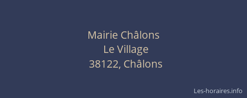 Mairie Ch&acirc;lons