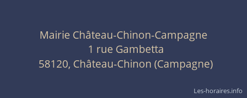 Mairie Château-Chinon-Campagne