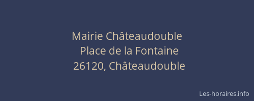 Mairie Ch&acirc;teaudouble