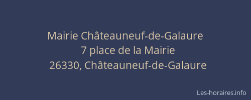 Mairie Ch&acirc;teauneuf-de-Galaure