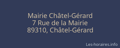 Mairie Ch&acirc;tel-G&eacute;rard