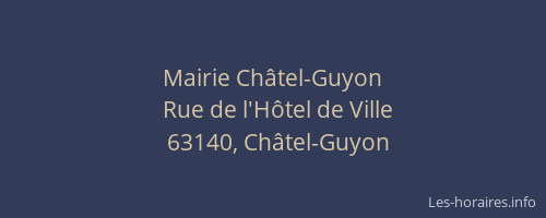 Mairie Châtel-Guyon
