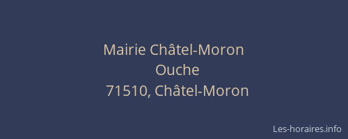 Mairie Châtel-Moron