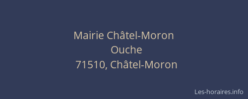 Mairie Ch&acirc;tel-Moron