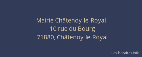 Mairie Châtenoy-le-Royal