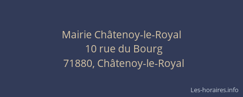 Mairie Ch&acirc;tenoy-le-Royal