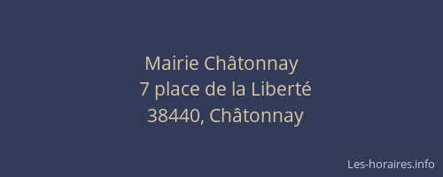 Mairie Châtonnay
