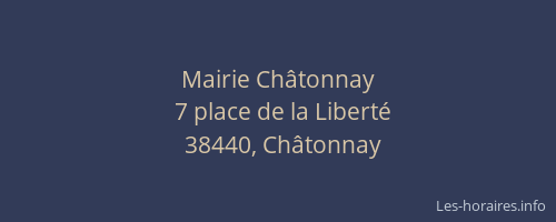 Mairie Ch&acirc;tonnay