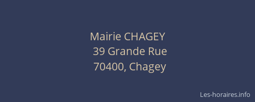 Mairie CHAGEY