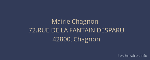 Mairie Chagnon