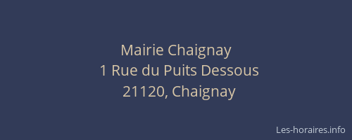 Mairie Chaignay