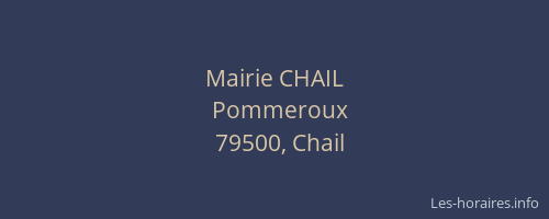 Mairie CHAIL