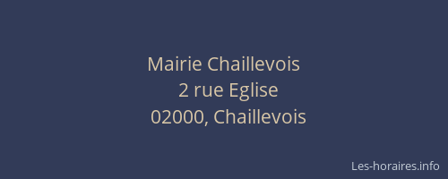 Mairie Chaillevois
