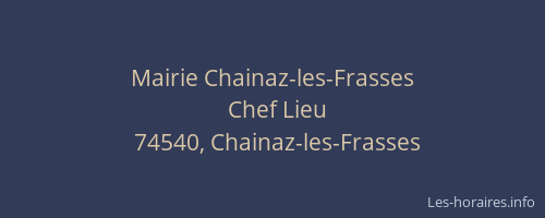 Mairie Chainaz-les-Frasses