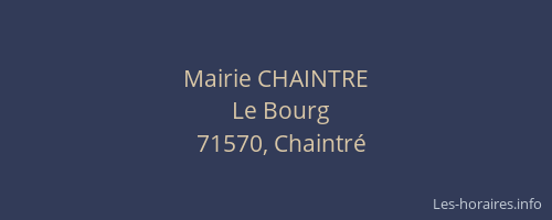 Mairie CHAINTRE