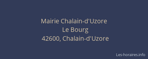 Mairie Chalain-d'Uzore