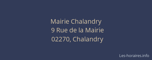 Mairie Chalandry