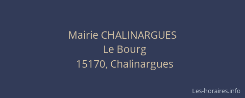 Mairie CHALINARGUES