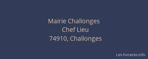 Mairie Challonges