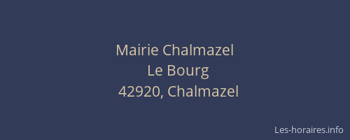 Mairie Chalmazel
