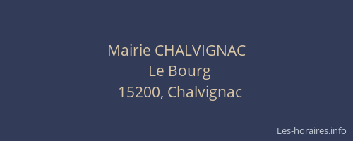 Mairie CHALVIGNAC