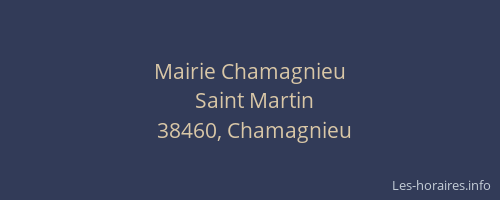 Mairie Chamagnieu