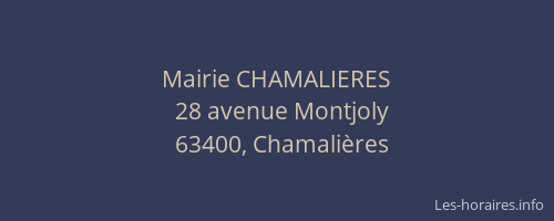 Mairie CHAMALIERES