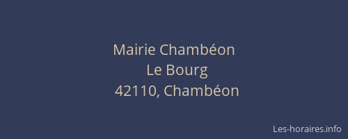 Mairie Chambéon