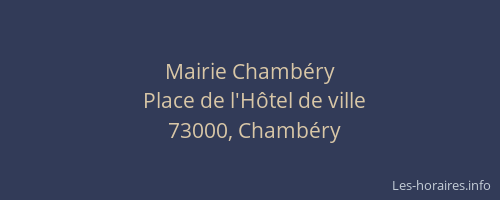 Mairie Chambéry