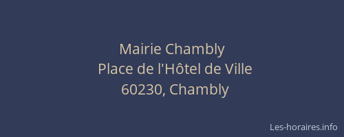 Mairie Chambly