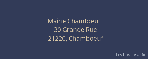 Mairie Chambœuf