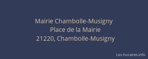 Mairie Chambolle-Musigny