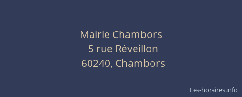 Mairie Chambors