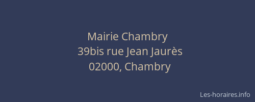 Mairie Chambry