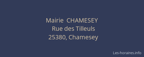 Mairie  CHAMESEY