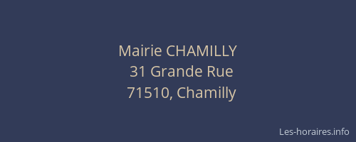 Mairie CHAMILLY