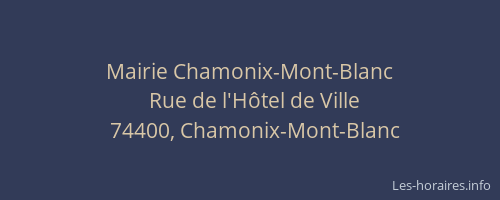 Mairie Chamonix-Mont-Blanc
