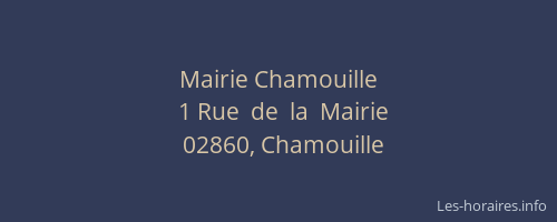 Mairie Chamouille