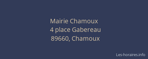 Mairie Chamoux