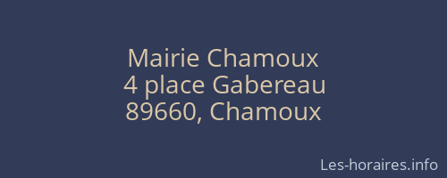 Mairie Chamoux