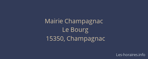 Mairie Champagnac
