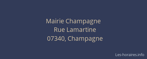 Mairie Champagne