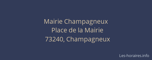 Mairie Champagneux